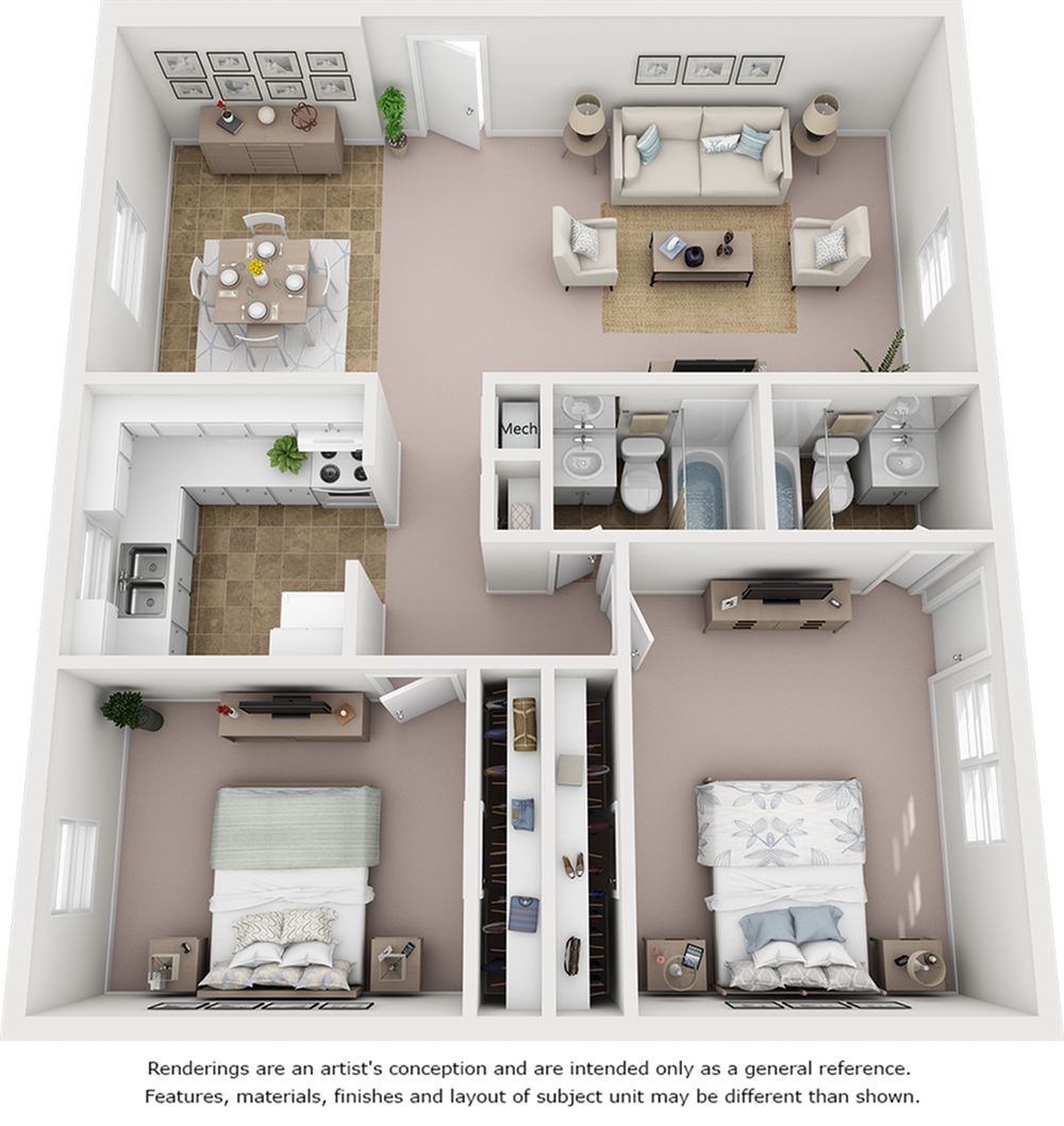Floor plan rendering