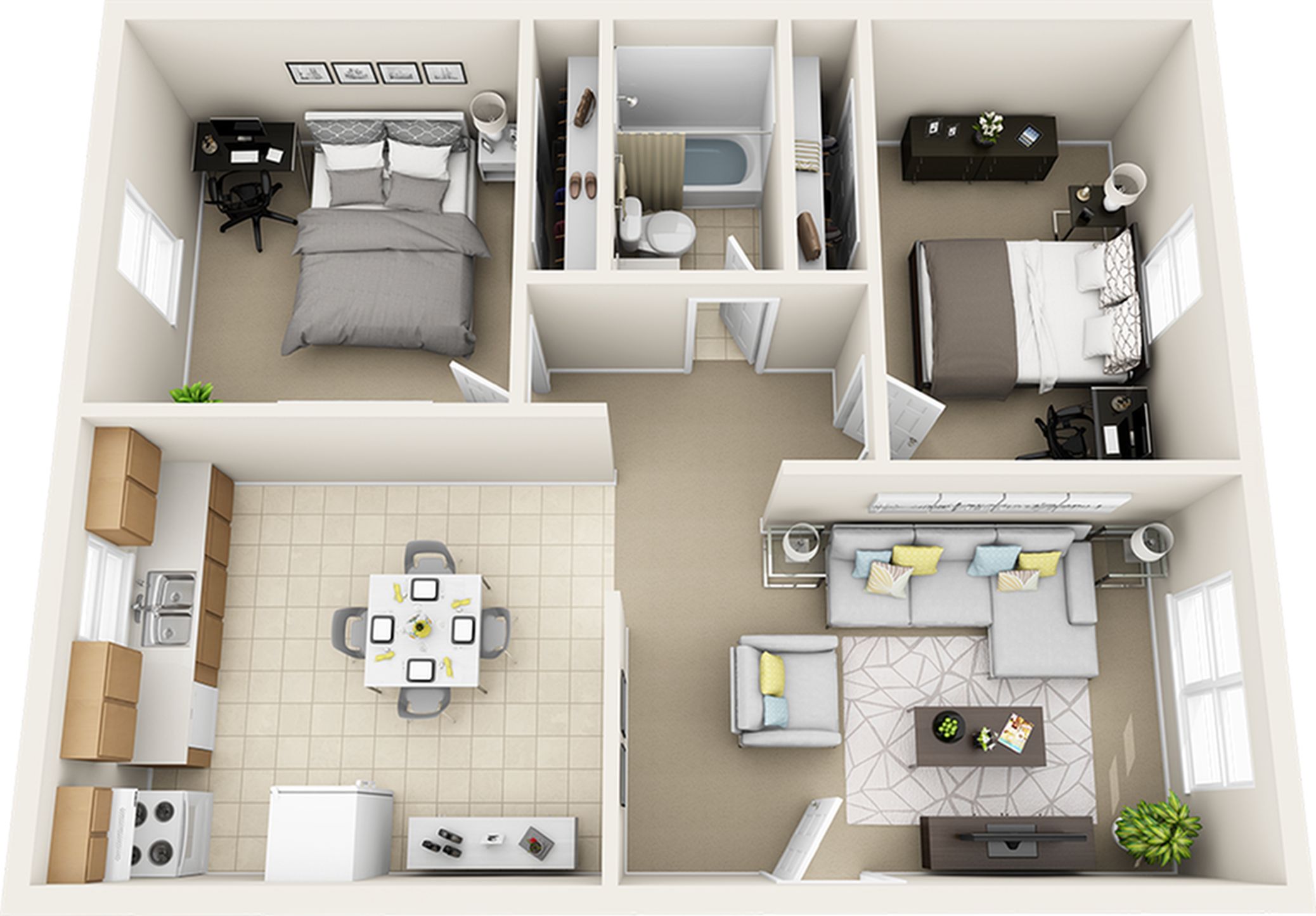 Sunset Square Two Bedroom