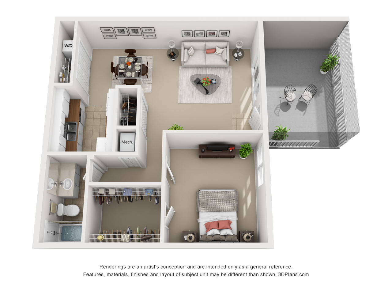 Floor plan rendering